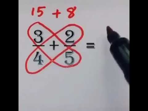 جمع الكسور الغير متشابهه او المختلفت المقامات