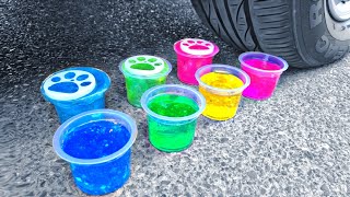 Crushing Things With Car! CAR vs COLORED SLIME - Crushing Crunchy &amp; Soft Things With Car