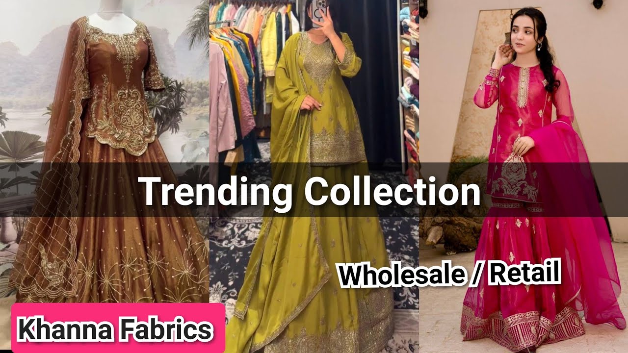 Gown,pant,Plazo,Lehnge,Sharara| Ek se ek Design milenge Khanna Fabrics p