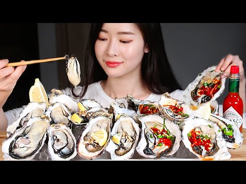3가지 소스로 먹어본 굴 1kg 리얼사운드먹방/ 3 lbs GIANT RAW OYSTERS WITH 3 KINDS OF SAUCE Mukbang Eating Show Tiram