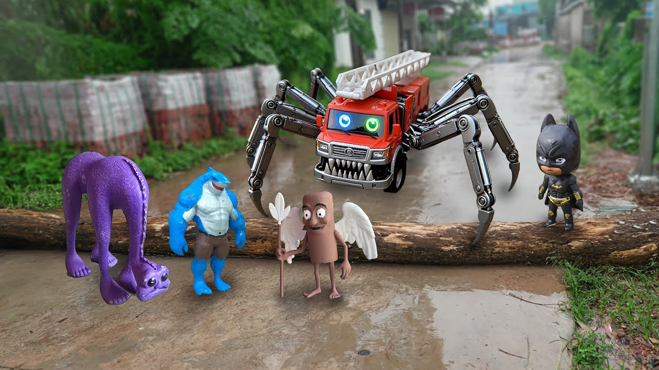 Охота на огромные пожарные машины с паучьими лапами 🚒🕷️ Tung Tung Sahur Angle | Girafit | Baka Br...