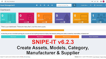 05- SNIPE-IT v6.2.3 Create Assets, Models, Category, Manufacturer & Supplier