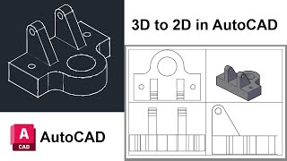 How to Convert 3D to 2D in AutoCAD | AutoCAD 2024