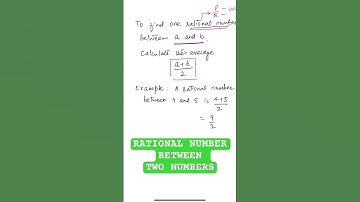You should know this || Rational Numbers Between Two or More Numbers || #math #rationalnumbers