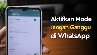 Cara Mengaktifkan Mode DND Jangan Ganggu di WhatsApp