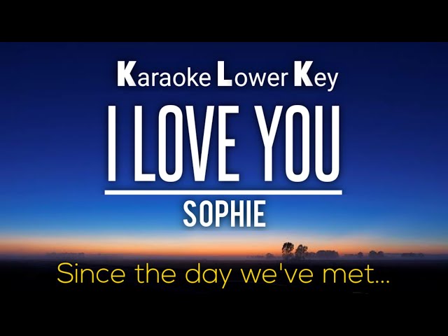 I Love You ~ Sofie Karaoke Lower Key class=