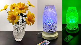 So stellen Sie eine Blumenvasenlampe her – Werfen Sie Ihre alte Kristallvase nicht weg! / Nachtlampe