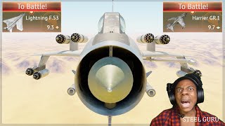 British Tech Tree Grind Experience Using Lightning F.53, Harrier Gr.1 No Flares Suffering