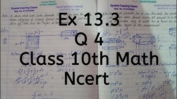 Ex 13.3, Q 4, Chapter 13, Surface Areas & Volumes, Class 10th Math