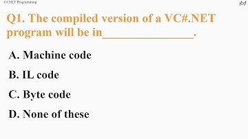 C#.NET Programming Important questions