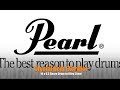Pearl crystal beat 14 x 65 snare drum in ultra clear