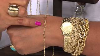 14K Gold 11" Polished Multi-circle Dangle Ankle Bracelet, 1.7g with Nancy Hornback