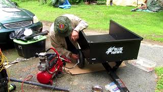 RONS, BEER REVIEWS & TOOLS,  assembles , Blue Hawk dump cart /trailer , # 371
