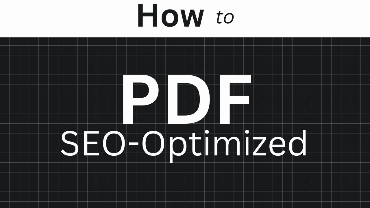 How to Optimize a PDF for SEO #seo #pdf - YouTube