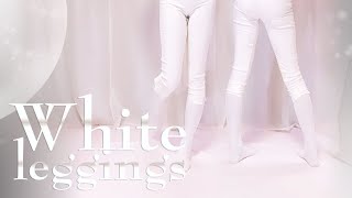 【White】7分丈レギンスと靴下【Leggings】