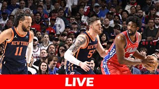 NBA LIVE GAME 4 KNICKS AT 76ERS 2024 NBA PLAYOFFS FIRST ROUND EASTERN CONFERENCE