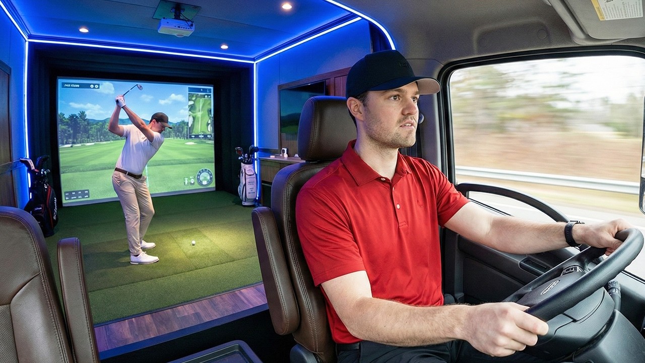 I Built a Golf Simulator In a Moving Truck