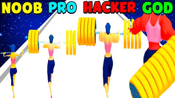 Weight Runner 3D in NOOB vs PRO vs HACKER vs GOD