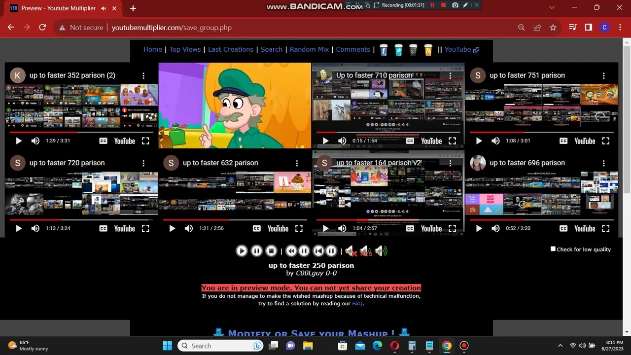 up to faster 220 parison