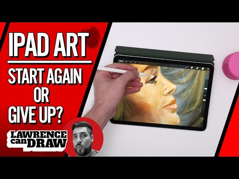 iPad Procreate Art 🎨 Start again 🎲or Rescue 🚑 a Ruined Sketch? ✏️