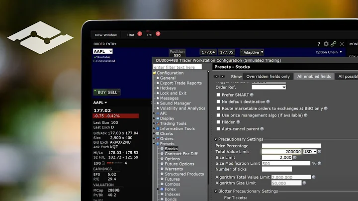 Configuring TWS Presets