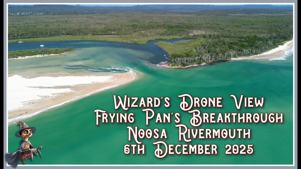 Drone Shots, Frying Pan Breakthrough High Tide, Noosa Heads, Sunshine Coast, Australia