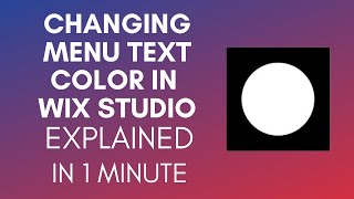 How To Change Menu Text Color In Wix Studio (2025)
