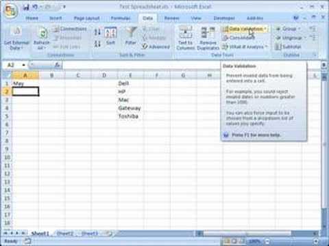 Create drop-down menus in Excel