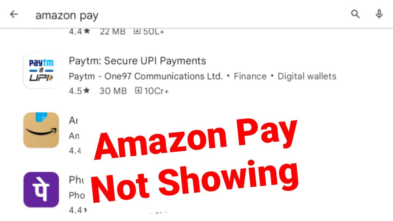 Amazon Pay not show play store How to use amazon pay with upi old