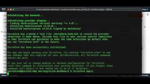 AWS migration dashboard  demo