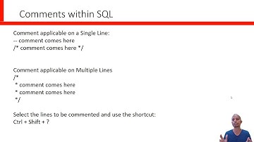 Comments within SQL