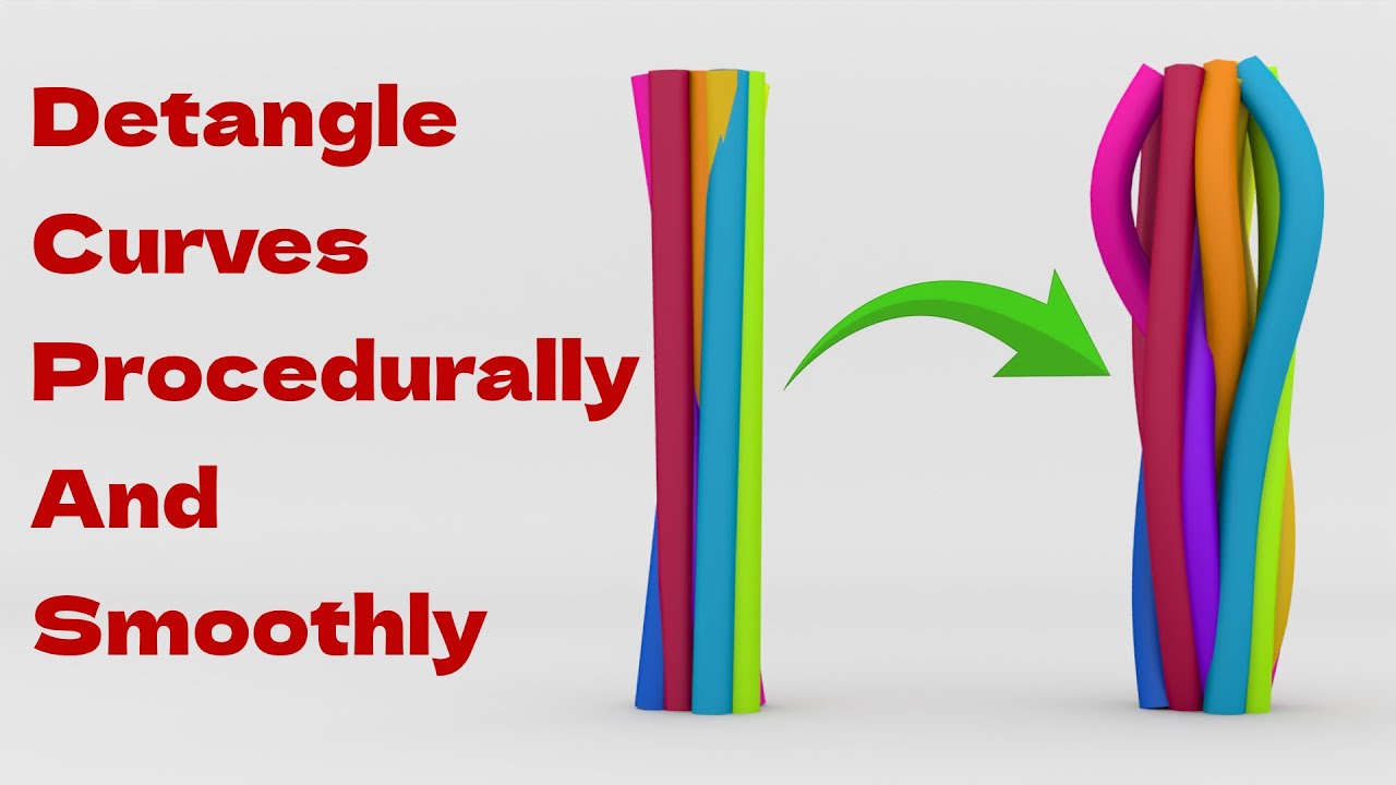 Procedural Detangling Curves Smoothly in Houdini 