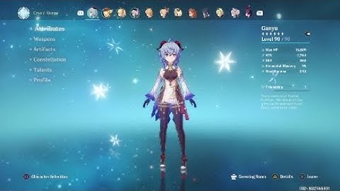 Max and Setting C0 Ganyu single crowned (One Shot) - Full Wanderers Troupe [Genshin Impact]