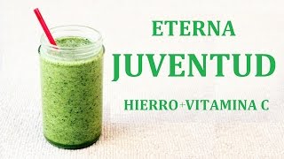 Batido rejuvenecedor + HIERRO + VITAMINA C para bajar de peso