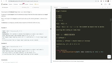 leetcode 2831. Find the Longest Equal Subarray - two pointer sliding window