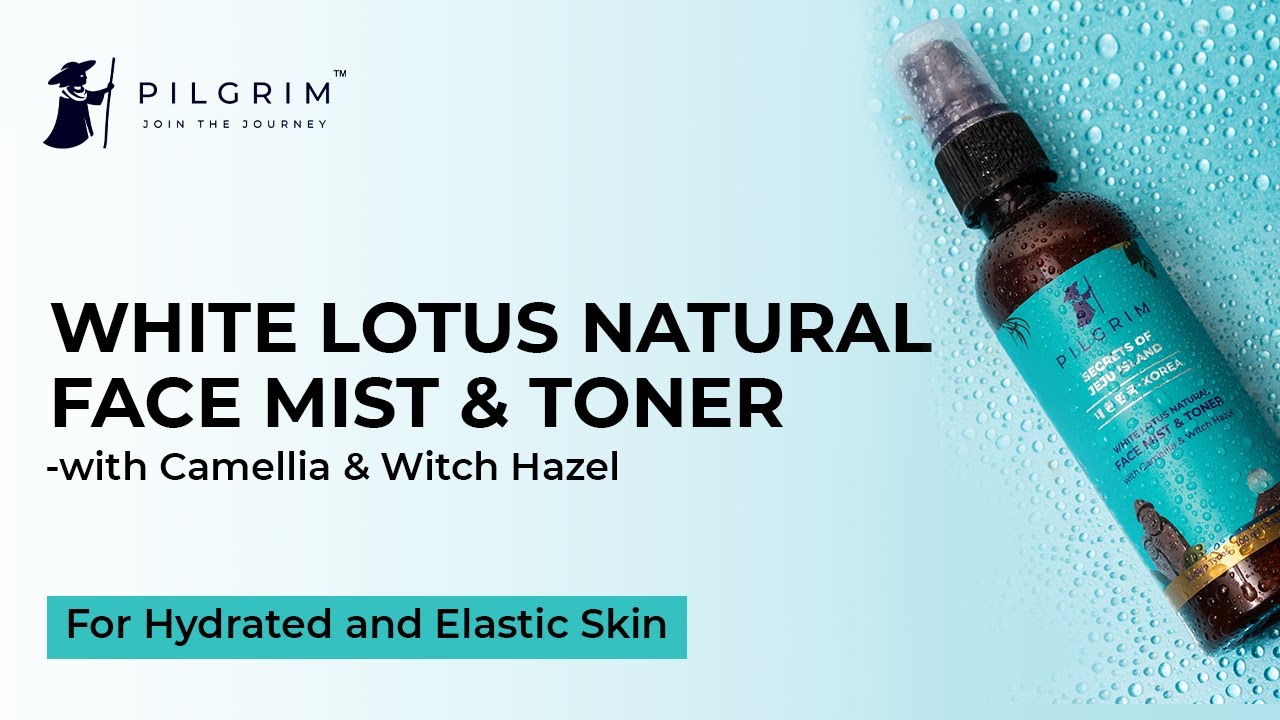 PILGRIM WHITE LOTUS NATURAL FACE MIST & TONER For Hydrated Skin