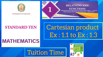 10th Std Mathematics ( RELATIONS AND FUNCTIONS ) Cartesian product English medium