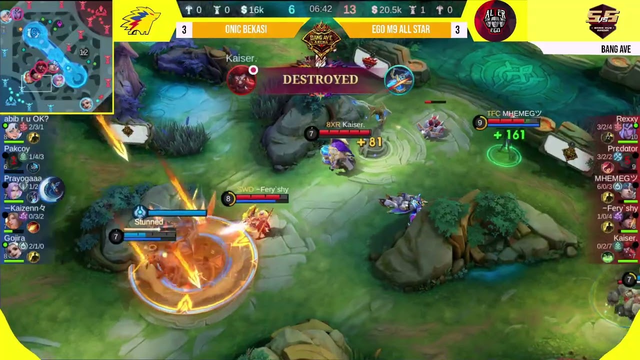 ROOM TOURNAMEN CASTER BANG AVE TIKTOK | MATCH 12 ONIC BEKASI VS EGO M9 ALL STAR