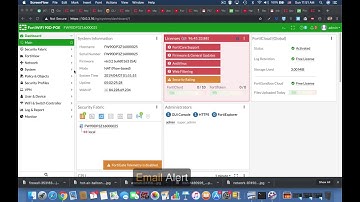 Set Up email Alerts - Fortinet firewall