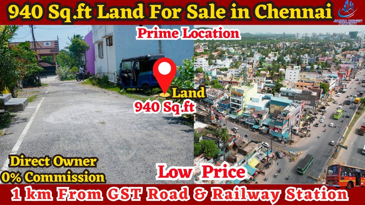GST Road & Railway Station Near Residentail Plot For Sale in Chennai