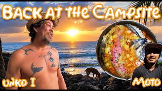 BACK AT THE CAMPSITE - Uku Sashimi and Kimchi Soup