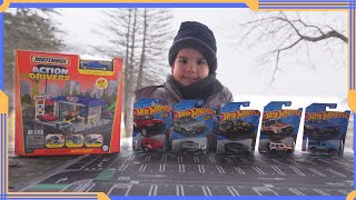 Matchbox Auto Shop Playset & Hot Wheels Mud Studs Collection Unboxing Fun in the playground
