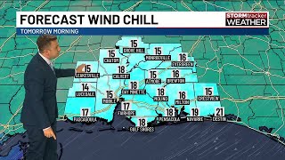 Coldest air of the season is here, with dangerous wind chills on Monday morning