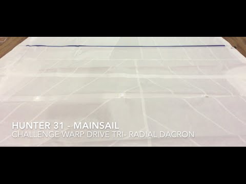 New Hunter 31 Mainsail - Challenge Warp Drive Tri-Radial Dacron