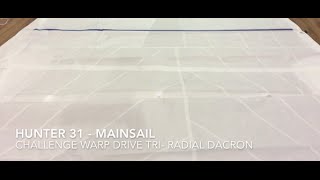 New Hunter 31 Mainsail - Challenge Warp Drive Tri-Radial Dacron
