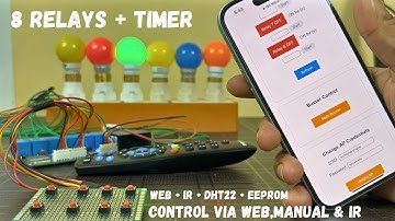 ESP32 Based 8-Channel Home Automation with IR, Switch, Timer & Web Control | Full Tutorial