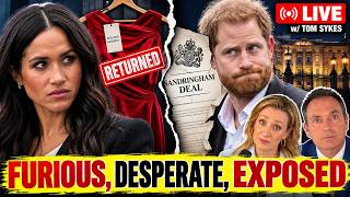 LIVE: Sussexes SHRED Queen’s Sandringham Deal; Meghan EXPOSED by Designer: Palace at BREAKING POINT
