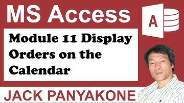 CMS Module 11 Display orders on calendar - Microsoft Access