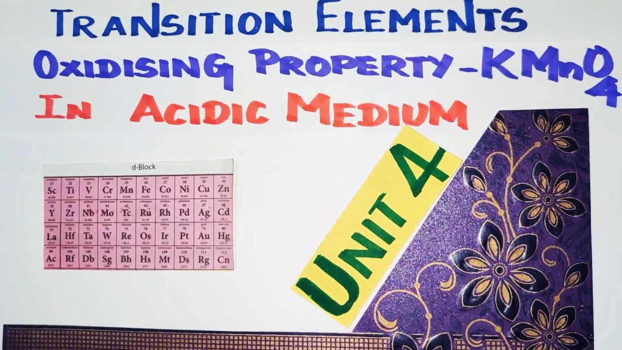 Окислительные свойства KMnO4 в кислой среде/Переходные элементы/TN 12-й стандарт/Объяснение на та...
