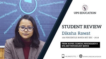 NTA NET JRF Psychology Qualified Student Review